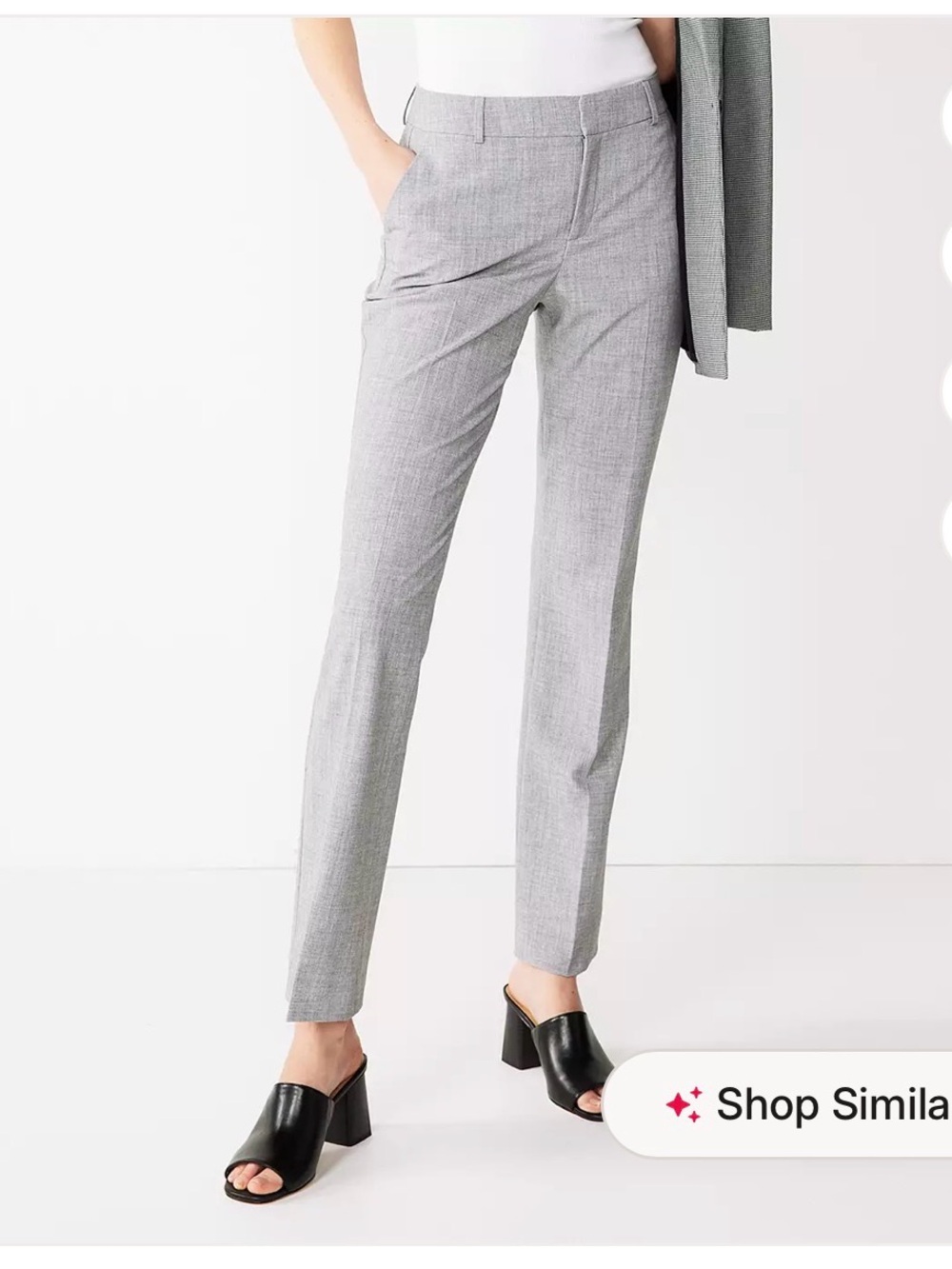 Ninewest Women’s Grey Dress Pants - Classic Straight Fit